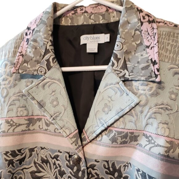 City Blues By Koret Womens Blazer Jacket Size 14 Multicolor pockets - Picture 2 of 15